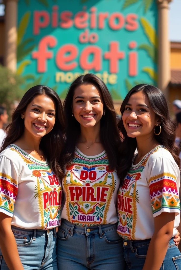 Create Disney Pixar Poster with FASHION BOOTH Title. Personagem com cabelos loiros, de pele clara, fundo com stands de roupas, pessoas e luzes de Natal, evento de dia sol lindo