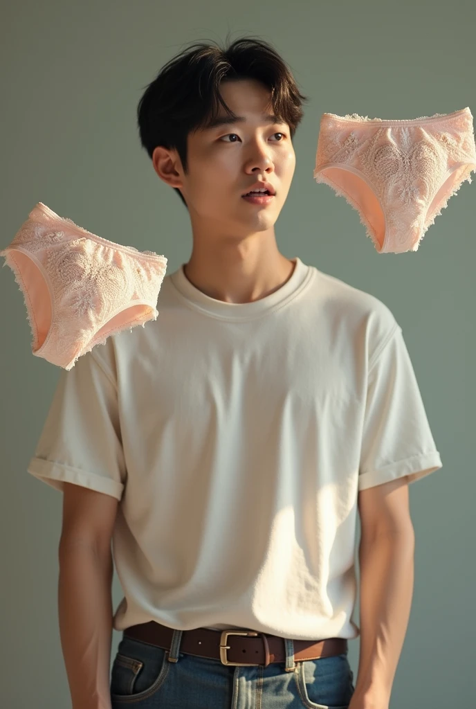 15 year old Korean age boy in Tanga underwear,Stand naked to the side.,In the hallway of a school in Korea Showing off your buttocks to the audience in front of many passengers..Wear Tanga Underwear