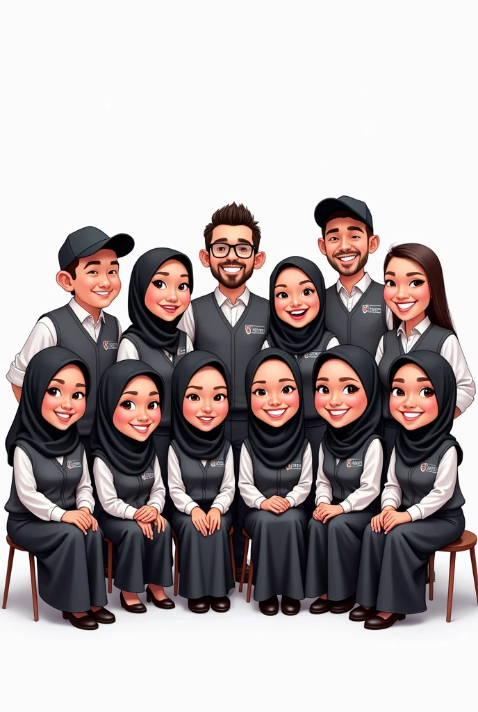 arafed image of a group of people with a picture of them, caricature illustration, charicature, caricature style, caricature, in cartoon style, pleasant, potrait, brilliant, full protrait, friend, chibi, full team, amusing, realistic cartoon, charactor, digital art cartoon, big head, caricature!!!, round, teacher, wide portrait, wonderful