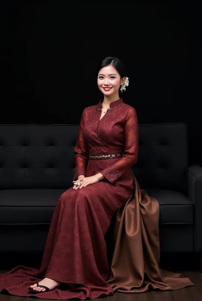 Beautiful Maiden, das auf einer Couch in einem Restaurant mit einer Lampe sitzt, in einem roten Kleid, Profilbild, taken in the early 2020s, 30-year-old, looking , auf einem mokkafarbenen Tisch sitzend, 25 year old girl,  enges rotes Kleid, Thin body with big , Perfect Body, neckendes Gesicht. offene, weite Beine, (Random Pose)