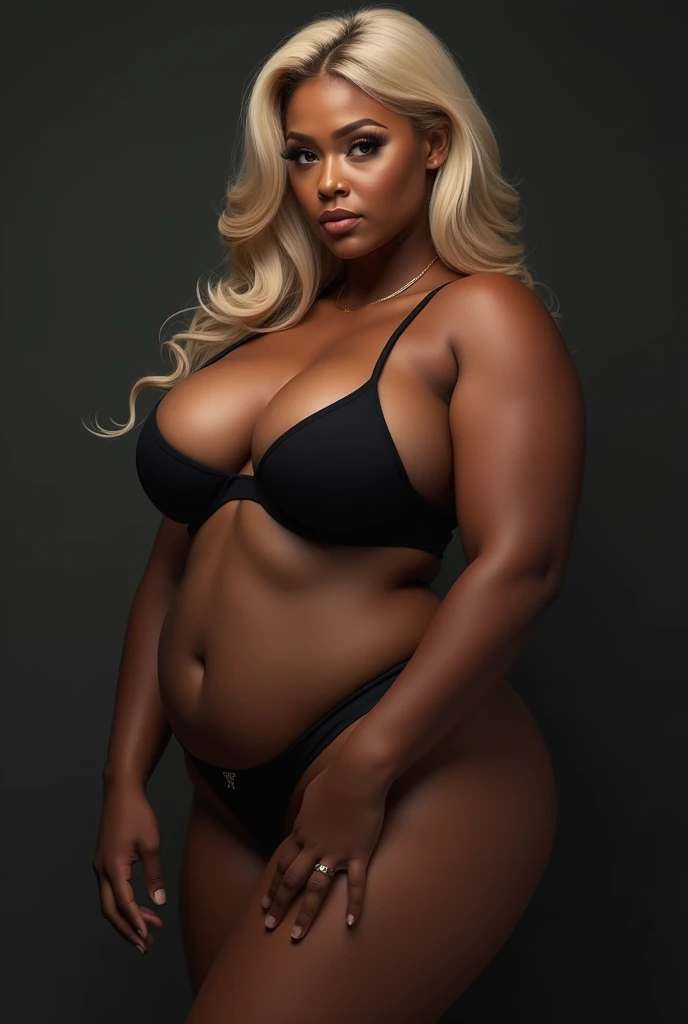 Blonde curly haired Afro-Latina, in white bra and white cotton very high cut panties, in apartment, photo realistic, intricate details,