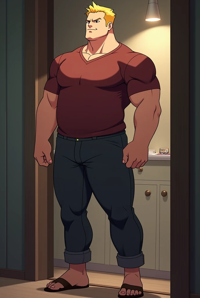 a person with a wide waist, over 6 feet tall, wearing a sports outfit, cinematic, 4k resolution, anime styling