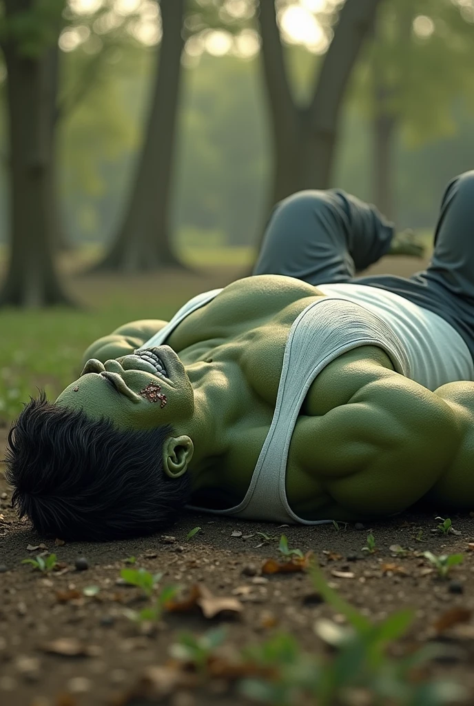 A muscle male green alligator, a muscle male green Lizardmen, sleeping, showing his back butt , detailed beauty face, ultra detailed fingers , ultra detailed eyes, ultra detailed theets, yellow ligth, baggy eyes, perspective from face