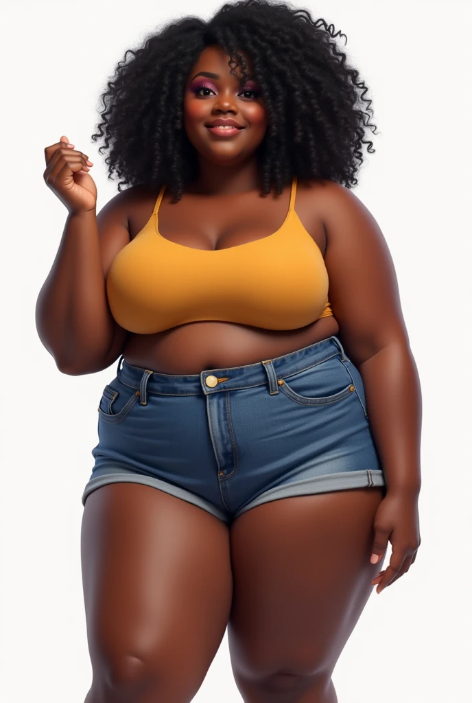 Fat dark skin girl