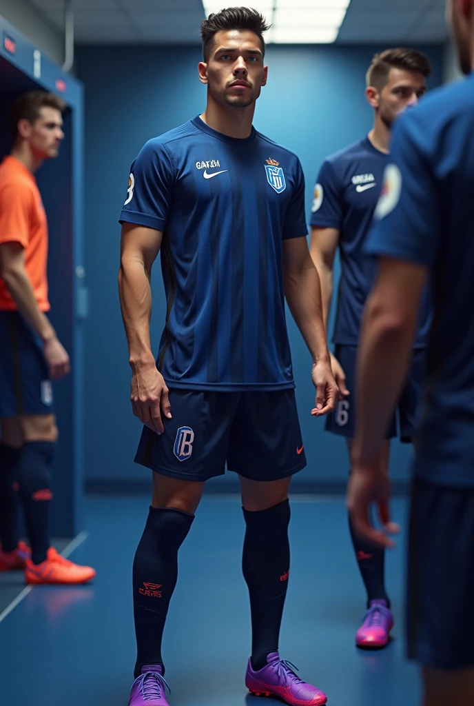 um homem ((( loiro sueco))) Atletico slim in white shirt and blue shorts standing, (((pele clara))) uma camiseta e shorts, vestindo bermuda e camiseta, athletic shorts, Homem de Branco Camisa, sport shorts, vestindo shorts, navy blue shorts, vestindo uma camiseta, Bermudas, vestido com uma camiseta branca, com dois bolsos frontais, tennis wear, Directed by: Lee Jeffries