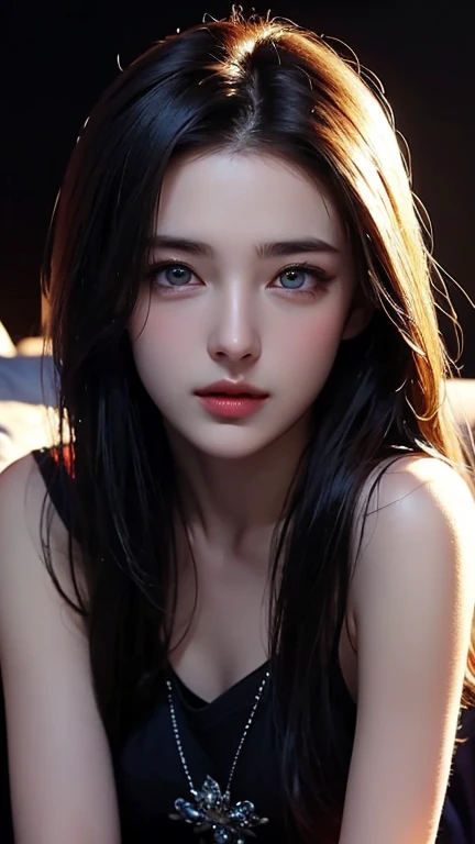 (Realistic:1.2), Photorealistic, high quality, 8K Ultra HD, highly detailed, masterpiece, super realistic, full body, Beautiful woman, large and bright eyes, well-balanced face, faint smile, soft shading expresses beautiful skin texture, light reflection on the floor, an elegance, rich and lustrous hair, three dimensional effect, luminism, octane render, Isometric, by yukisakura, awesome full color, detailed beautiful eyes and perfect face, depth of field, bokeh, 16k best quality