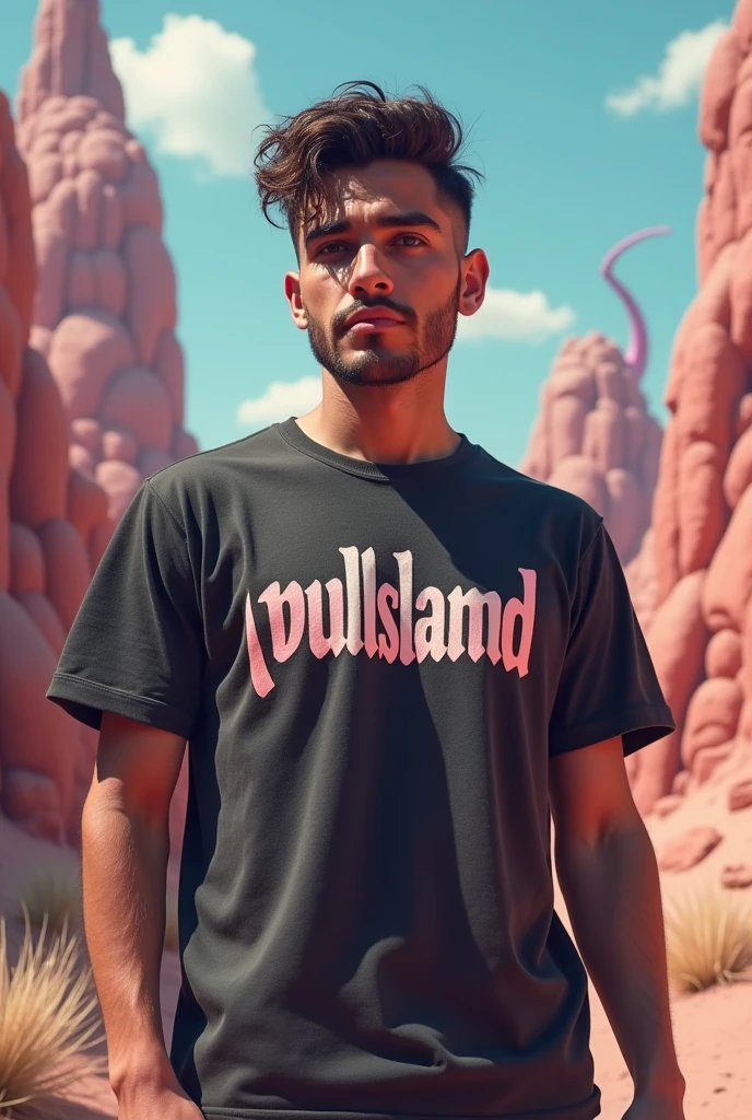 T-shirt sur lequel il est écrit pullshland