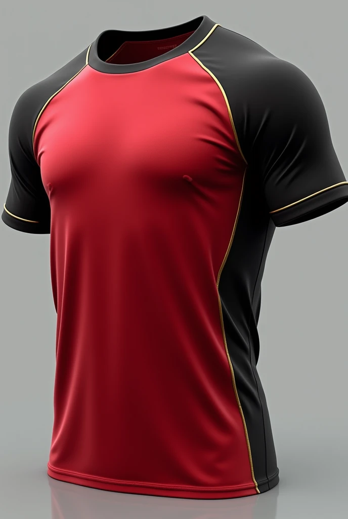 Create a jersey in standard looking and design in good shape with maroon and black colour