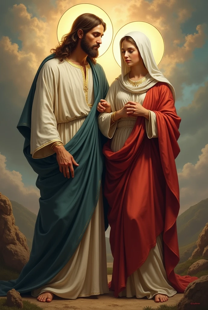 image of our lady fekliz next to jesus