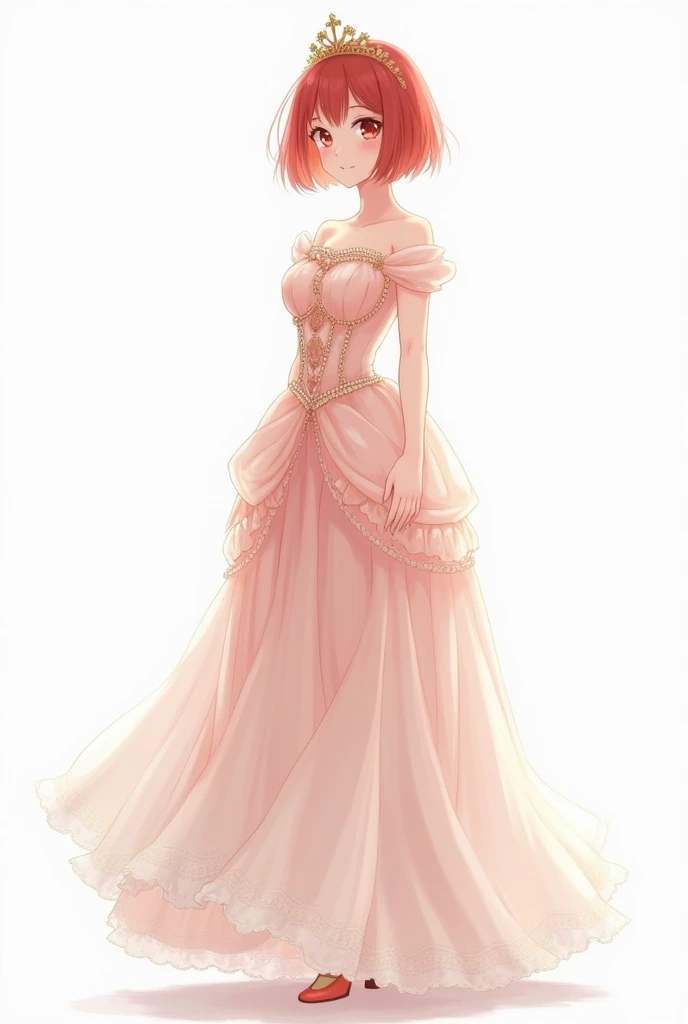 beautiful girl, gentle, elegant vibe. lovely. full body.Rose hair bow, necklace. thigh corset. high heels. hair bow