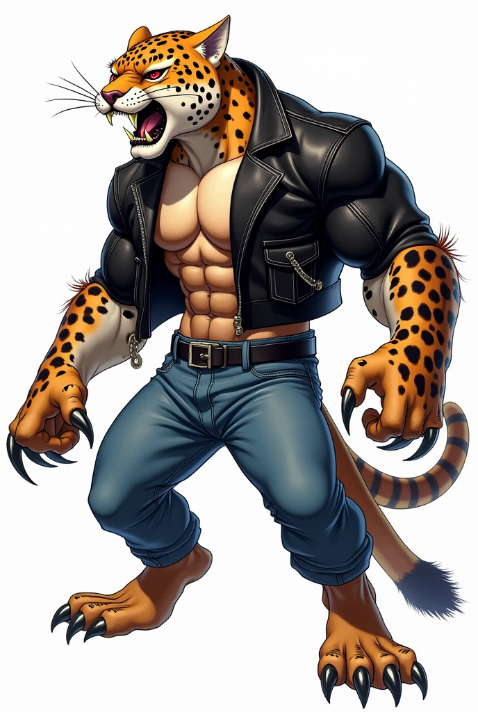 Chimera、A composition showing the whole body in profile、Black Legs、Black hairy legs、Extremely large bulging crotch underwear、Green snake tail、緑色のSnake's head、Snake's head、Tiger Arm、Black wolf-like body、Snake's head、the mane of a lion、Black wolf body、Tiger-like pattern、Angry lion face、Tiger arm、Tail scales、Very huge muscles、Very beautiful abs、paw pads on soles of feet、sharp claws on feet、White teeth、Golden Eyes、Night Factory Background、Composition looking up from below、Pose with the crotch wide spread、Snake's Tongue