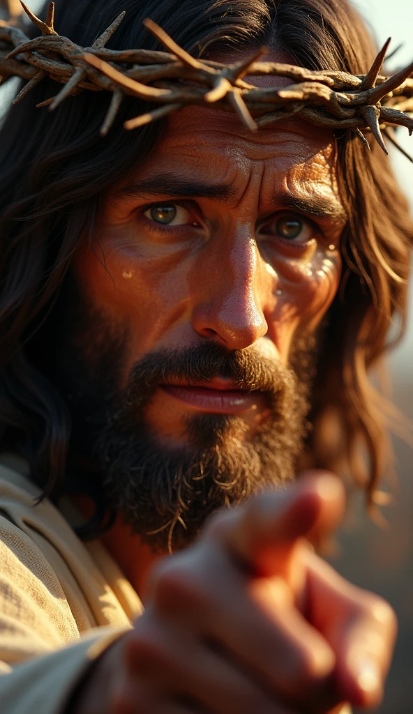 "Create an ultra-realistic image of the face of Jesus Christ - SeaArt AI