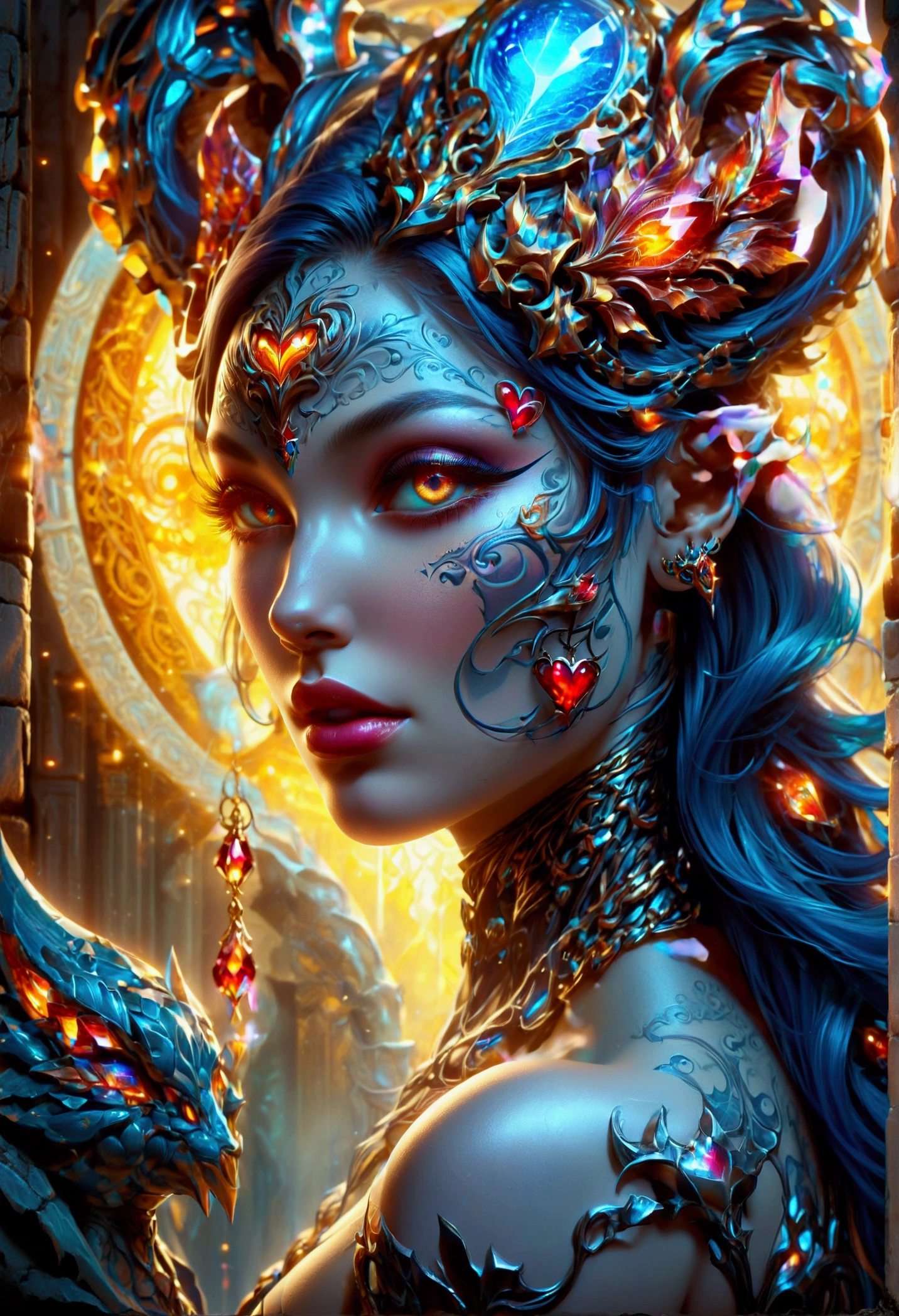 dark elements of gothic fantasy. develops in a dark and cruel universe, filled with hellish creatures, demons, mysticism, horror. Kalluta, William Blake, Greg Rutkowski. Spartak Mukanovsky. Heinrich Fuseli. intense deep color, shimmering swirling glitter, paint splatter, masterpiece, 8k resolution, trending artstation, horror, scary, highly detailed exquisite shadow balance, natural lighting, challenging posing, clarity, high quality, magical realism, harmonious composition, Miki Asai macro photography, close-up plan, hyper detail, ArtStation trends, sharp focus, studio photography, intricate details, high detail, Greg Rutkowski