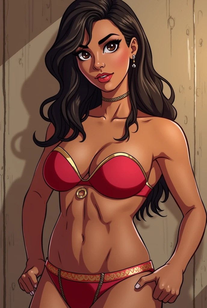drawing of a woman in a bikini and skirt with a smile, cartoon digital art, in cartoon style, cartoon artstyle, cartoon digital painting, chin, digital art cartoon, cartoon style illustration, cartoon illustration , Cartoon character, cartoon portrait, caricature illustration, chin from portal, cartoon style, cartoon art, realistic cartoon, highly detailed cartoon, cartoon art style, 8k