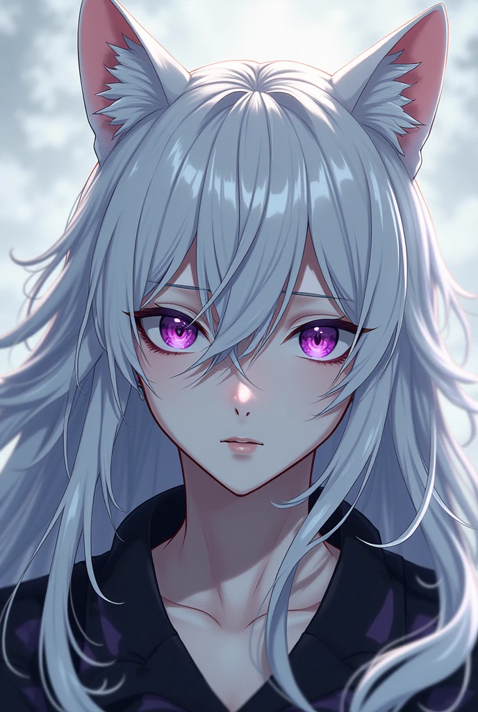 wolf beast rape anime with white hair and red eyes