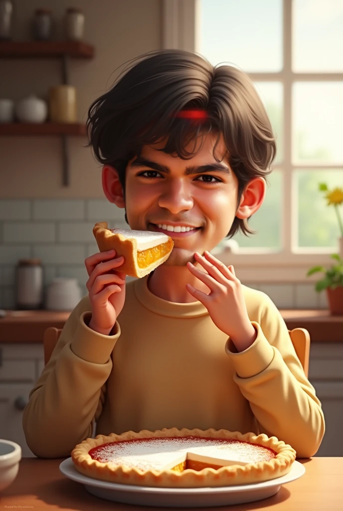 my friend who has a but is an adult project manager, in shalwar kameez, eating hot chicken tenders in lunch