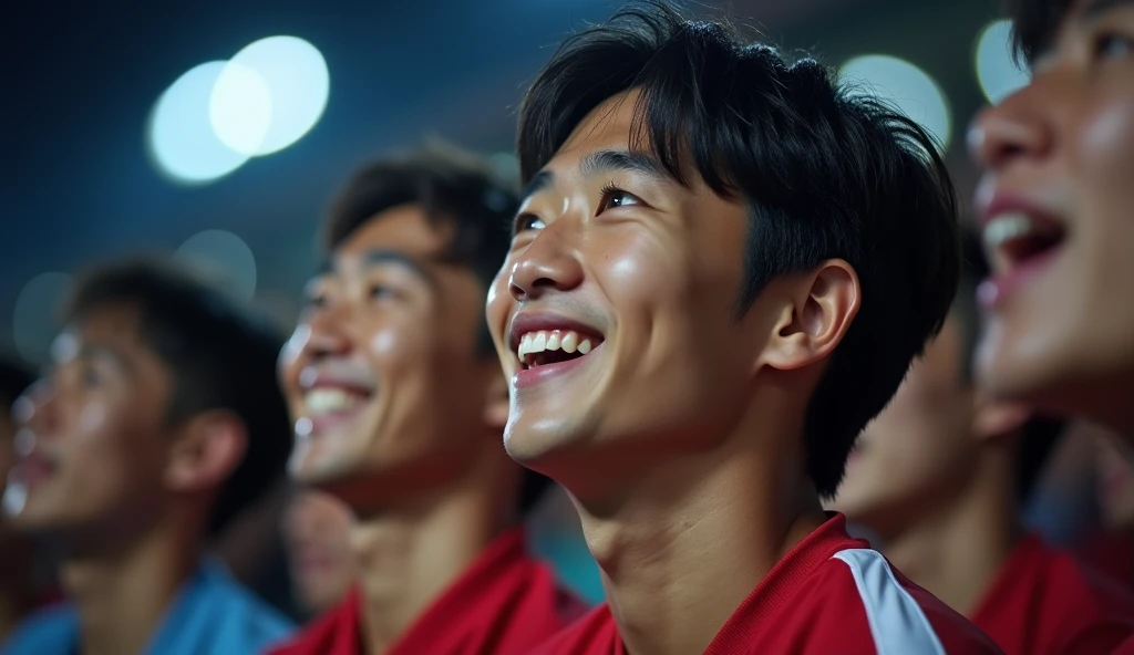Nationality of the Republic of Korea, Born in 2008, 21 years old, Asian, Central Forward, striker, Face only, Frontal photo, Big stature
