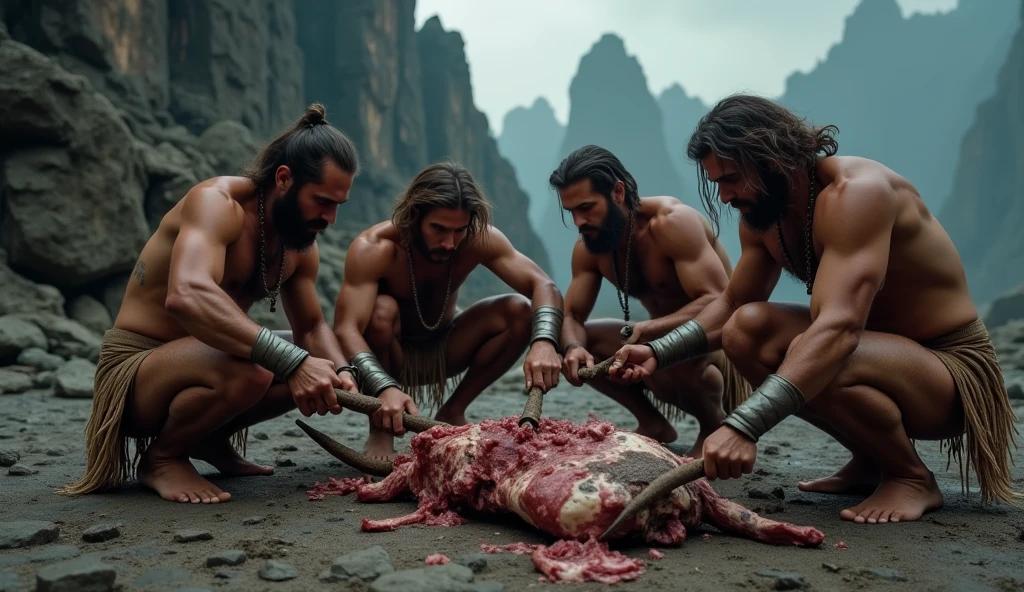 cavemen discovering money