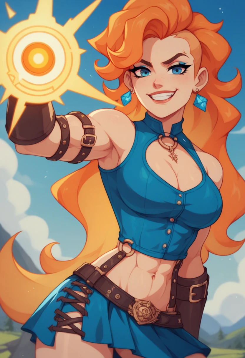 1girl, (solo:1.2), (bending forward:1.3), (posing:1.3), (cleavage:1.3), smile, happy, at ease, (curvy:1.2), large breasts, (long hair:1.3), (orange sky:1.2), (cowboy scenery:1.2), (sunset:1.4), outside, summer, <lora:Calm [MockAI - v1.0]:1> calmart, (painterly style:1.2), (expert shading:1.2), soft shading, highly detailed, (no lineart:1.4), western artstyle, <lora:Mario - Bowsette [Numeratic - v1.0]:1> bowsette, horns, white horns, blonde hair, long hair, spiked choker, spiked collar, cleavage, black dress, bare shoulders, earrings, large breasts, long dress