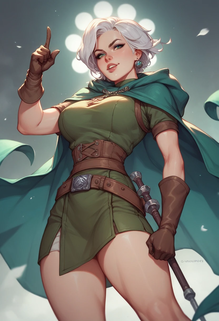 masterpiece, best quality,
<lora:DarkCookie-10VSSv8:0.8>,
solo, full body,
<lora:ryuulion-nvwls-v1:0.8> ryuu, pointy ears, hood, green cloak, white shirt, sleeveless, belt, green panties, elbow gloves, thigh boots,