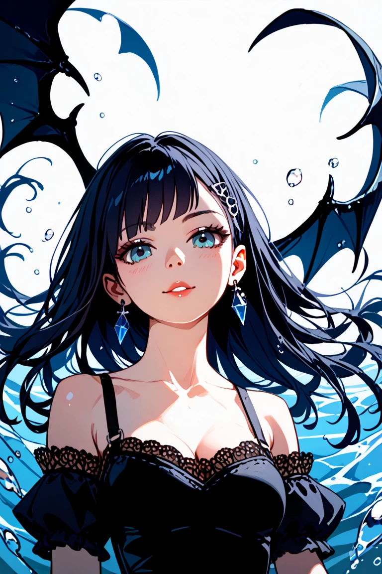 the sea,sewage,Zombie mermaid,(tmasterpiece,best qualtiy:1.2),Bloody and sexy,beauitful face,Gray-green skin,mermaids,highly detailed,{best qualtiy}, {{depth of fields}}, illustratio, 独奏, Sharp focus, {{The character{1girll, }}, (short black straight hair:1.6),(Hair is straight and loose), light smile, 美丽细致的眼睛, dentes pontiagudos, {looking at viewert}, {Lori huge breasts cleavage},{Masterpiece illustration},full bodyesbian,Normal angle,arte de terror, spine-chilling, bloods,Beautiful forms of chaos,A sea of blood,ellegance,vivd colour,romanticism lain,Evil mermaid siren,Bathe in blood,Maniacal laughter,atmospurate,deathia,frotting,in cold face,arte de terror,bloods,Colorful black,