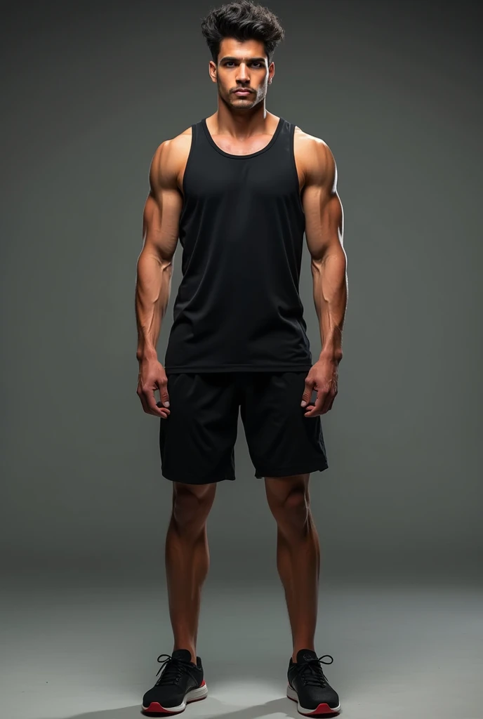 Man training calisthenics