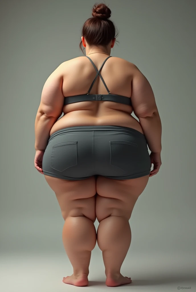 Fat women on their backs with their underwear tucked into their asses, very fat, full body