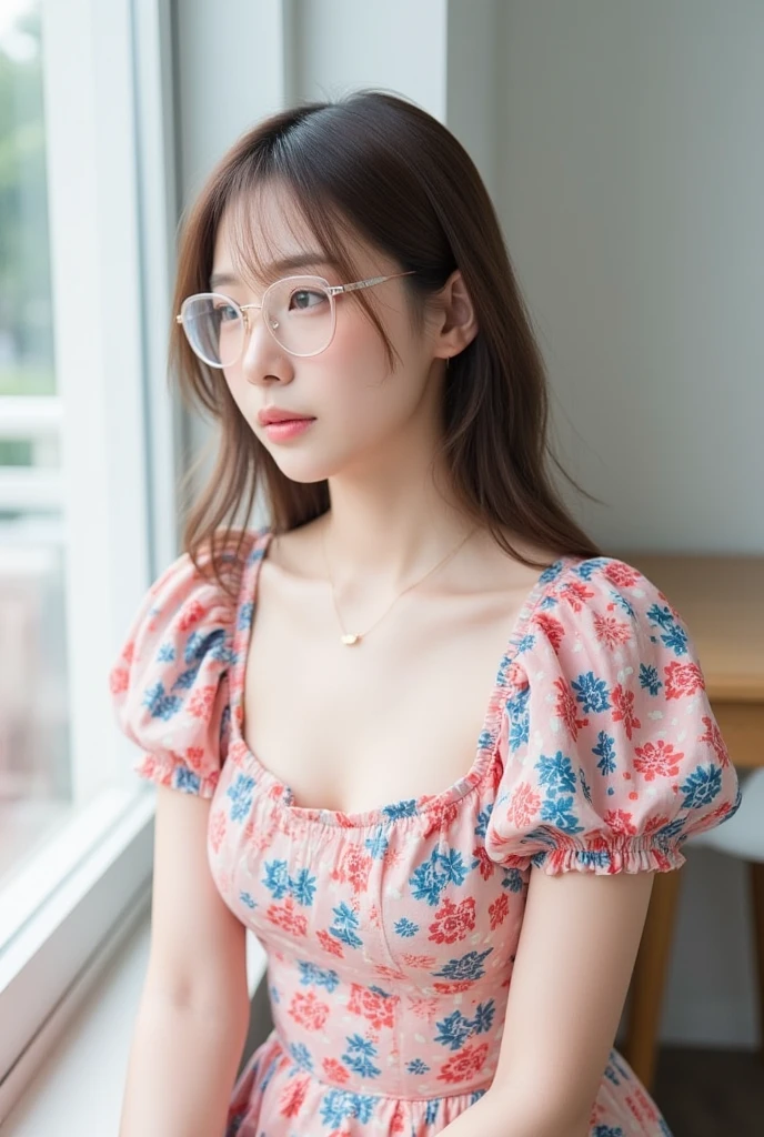  Araf woman in flower dress sitting by window, gorgeous young korean woman, beautiful south korean woman, beautiful young korean woman, Jae Yeon Nam, korean woman, Korean girl, With glasses, Asian woman , a  Cute  , Honhwacho, ดาราKorean girlสุดน่ารัก,  Cute  , Beautiful Asian girl, Cute girl