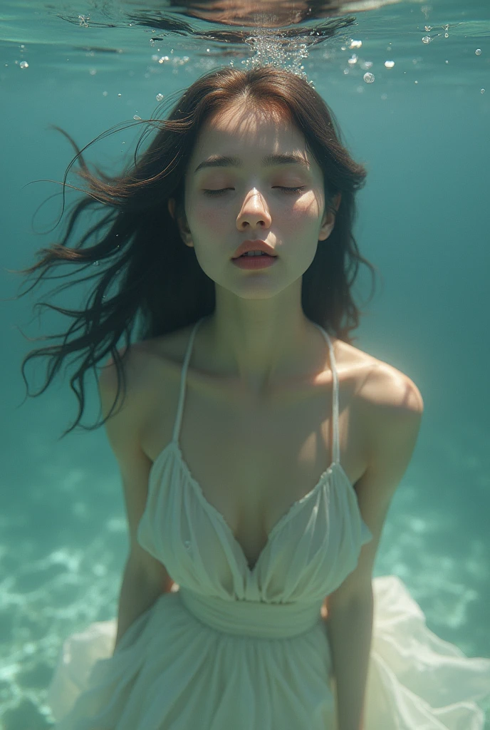 8k,Underwater,woman,body art
