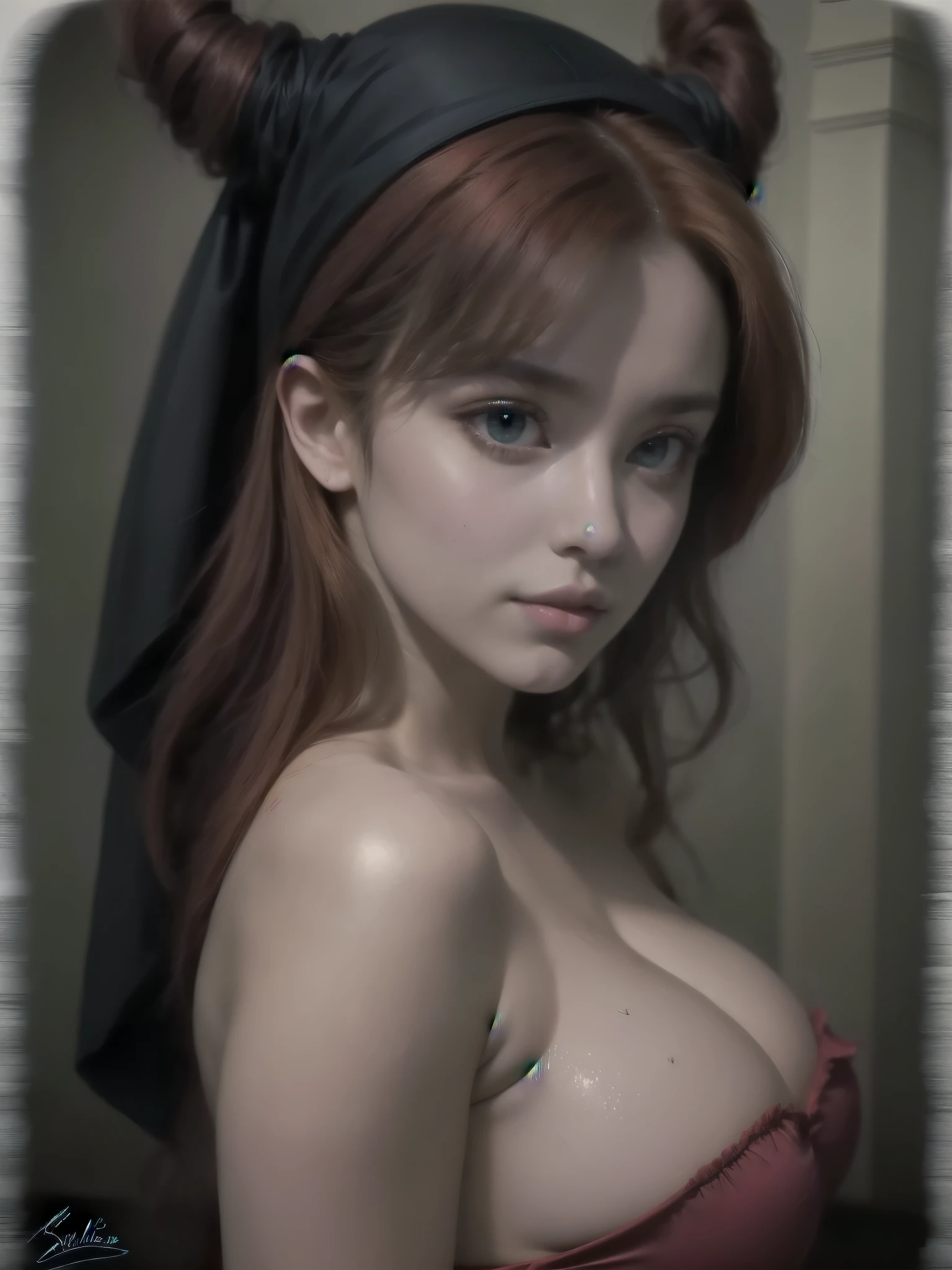 um close up de uma woman com uma espada e uma luz vermelha, vampire of the lasombra clan, dark elf princess, Black Elf, Black elf girl, rsrs, , beautiful dark elf countess, Elfa Drow female ,  perfect,  male vampire of the Banu Haqim clan , Diablo 4 Queen, Portrait of the Necromancer,   giant ,  giant breastscos, HDR, 4K,  high definition, Canon still camera, sony camera,  Serge Marshennikov Style  , Julie Bell style |, Boris Vallejo style, estilo Antoon van Dyck, Peter Paul Rubens style, estilo william adolphe bouguereau, estilo David Kassan, alone,  in the green fields,  full body , New , detailed, transparent, depilated,  star-eye , Blush,  perfect lighting ,  red hair ,  red eyes, unreal engine,  side lighting , rosto detailed, fringe,  shiny skin,  simple background , dark background,  , realism, , dynamism, rosto detailed,  detailed skin, olhos detaileds, lábios detaileds, dedos detaileds, detailed mouth,   photorealistic , RAW photo,  natural lighting ,  dynamic pose ,  perfect ,  round  , round eyes, Wet lips, , Shot on Canon EOS R5, Shot on Canon EOS R 5, I shot the Nikon Z9, medieval,  totally , , red-haired, tall and beautiful goddess, very defined image, very defined, a lot of focus, Close-up de  full body , goddess and beautiful, , woman, Succubus in a short tight dress, modest  pose gesture, morrigan-aensland, together, persephone 