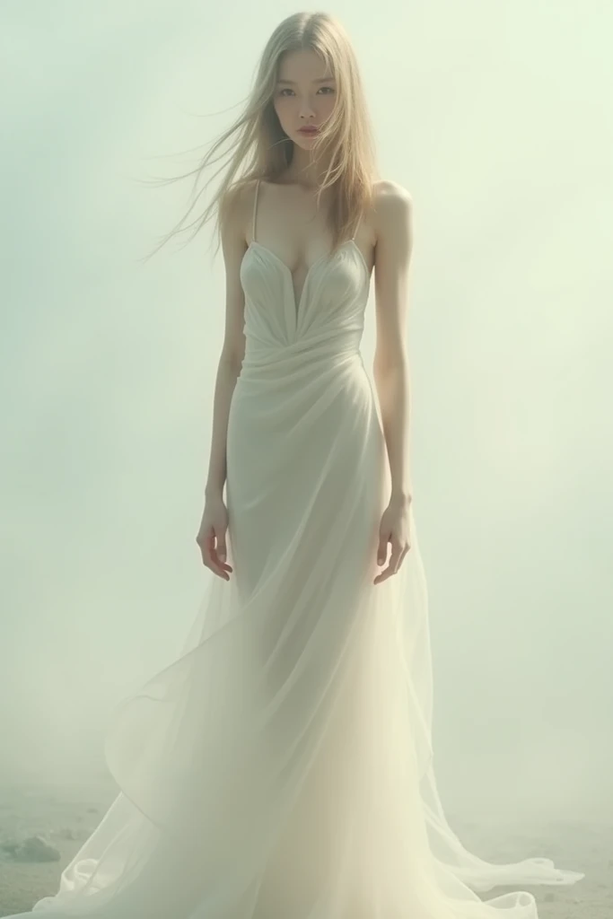 In realms where dreams and wonder sing, Diverse beauties clad in insect couture fling. Otherworldly grace in every stance, Gowns of ombré glass, a fantastical dance. Back wings vast, delicate in design, Crafted from the curves of Mandelbrot so fine. Selective hues in 3D cast, illusory wallpaper, timeless and vast, blue and white, professional photography, photorealistic, surreal realism, beauty, 4k