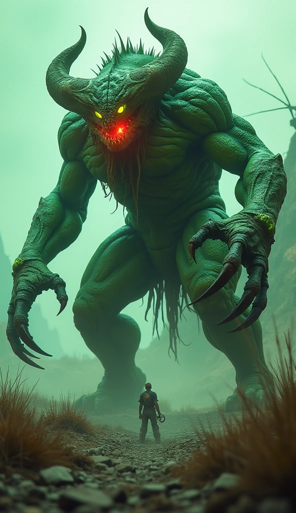 a monster,(((pale white skin))),solo,hunchback troll,zombie,zombie hulk,tattered clothes, dead rotting skin on the face, muddy hair, detailed rotting peeling dead skin,water corpse, blind, huge long arms,huge hands,huge claws,stoop like a carnivores,((head smaller)),long neck,full body view,wide angle,(in the underground),kanal,overgrown sewer,fog,dark,moody lighting,