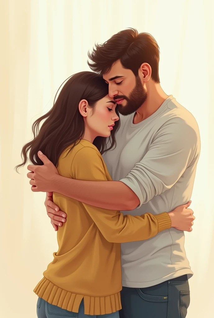 A comforting hug between two people