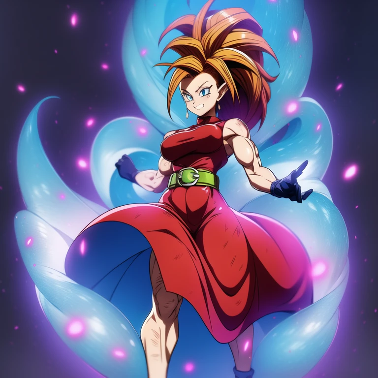 dbsuper style, 1
Girl, captain mizuki, green aura, super saiyan's aura, belt, pointed ears, elf ears, Red colored hair, huge hair, bruise, bruise on face, clenched hands, frown, gloves, blue eyes, grey gloves, evil grin, medium breasts, Aura around her, solo, high ponytail, mouth opened, furious, magician clothes, long skirt with under-shorts,  powering up aura
, ((masterpiece)) 
