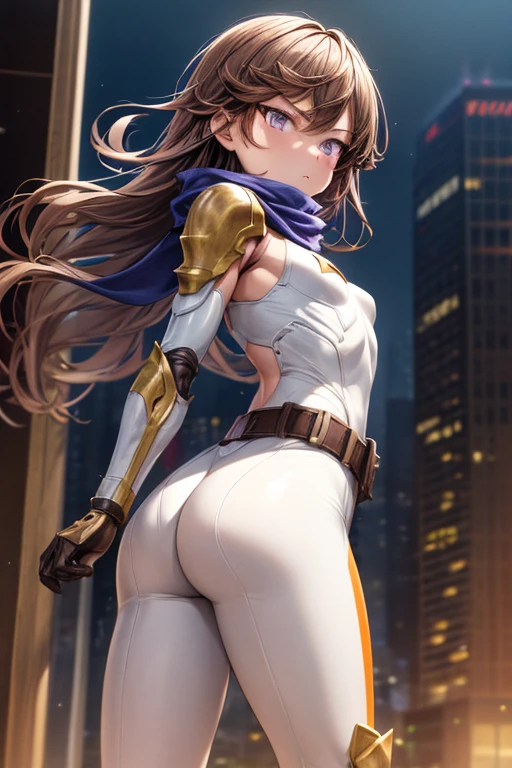 COCOA style, Female, Stellar Blade, ponytail, heavy makeup, defined body, detailed skin, light skinsuit, thighs, calves, sleeveless, cameltoe, straps