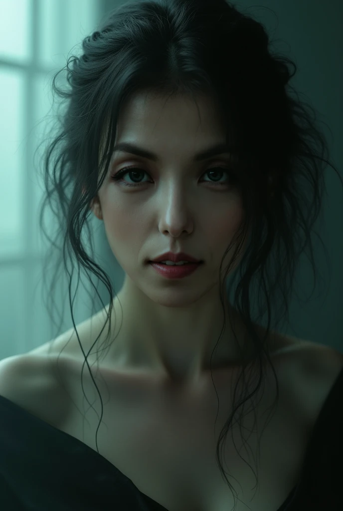 "(The best lighting, oscuro, dramatic),(Mujer alien, Hellraiser, triste, Cicatrices, , sexy, cerebro, sangre, una rata dentro de la cabeza, terror.),(ojos rojos, calaveras). morning light.
