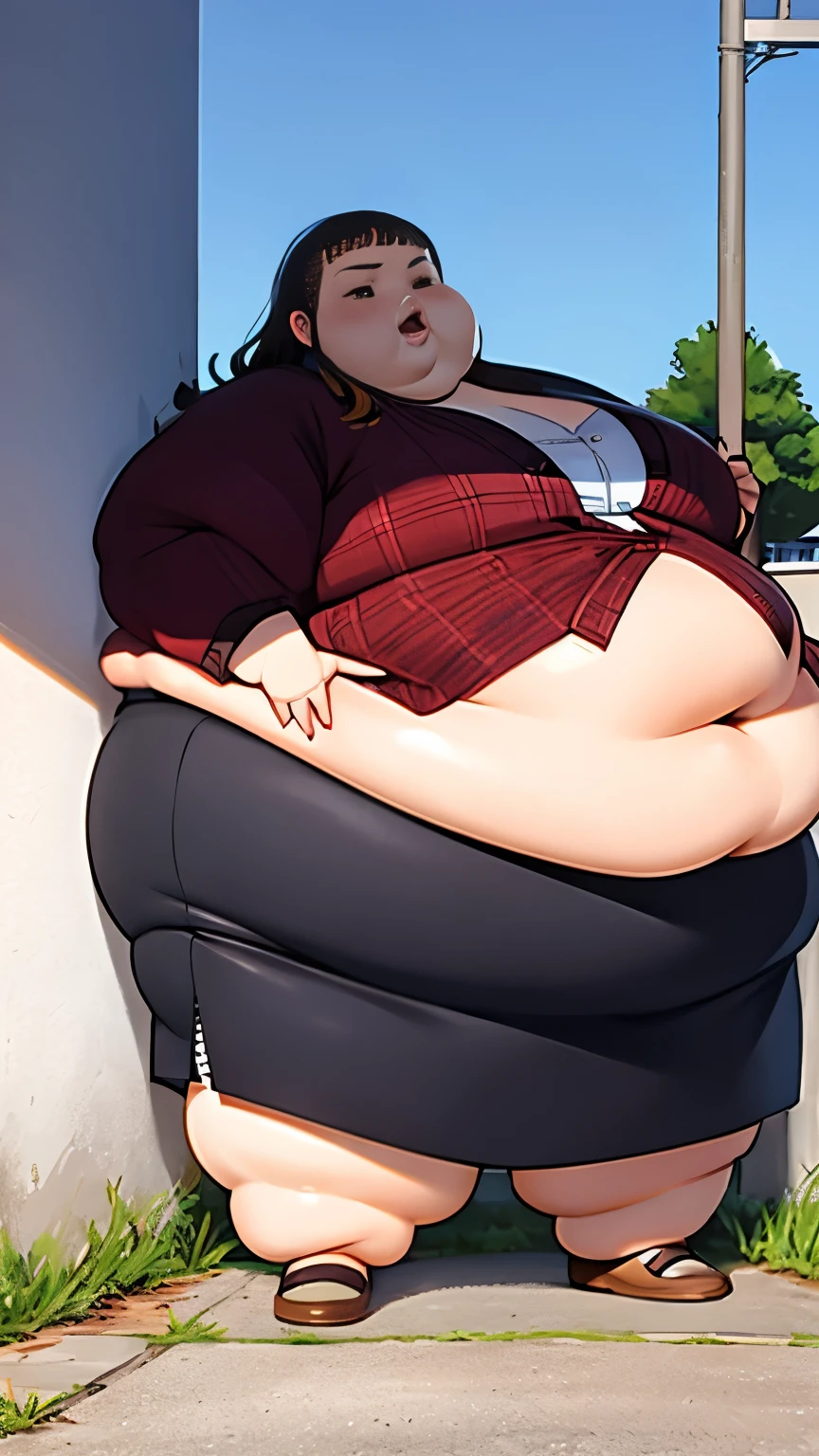 NSFW,Hoshimachi Suisei, 28 year old, Mature Woman, blue eyes,blue hair,choker,hair between eyes,medium hair,side ponytail,Star choker,small breasts,(masterpiece:1.2), highest quality, High resolution,(detailed and beautiful eyes:1.6), (Skinny Curvy Thighs), (skinny plump, Massive swollen filled belly brood pouch:1.5), (perfect hands, perfect anatomy),(((masterpiece))),((highest quality)),very embarrassed face,Intense red blush,Orgasmic face, Eyes rolled up, Mouth open, The tongue is pulled out, Displeased face, slightly angry,shame, be humiliated,horny blush, (I feel very horny, blush with lust) I feel Sexually aroused, I'm panting and gasping, whole body, cleavage, (((Middle-aged Man, Crowed Train, Male holding my waist, My womb is being filled, My massive belly distends down to the floor, I look pregnant with 22, Middle-aged man thrusting into my butt:1.5)))