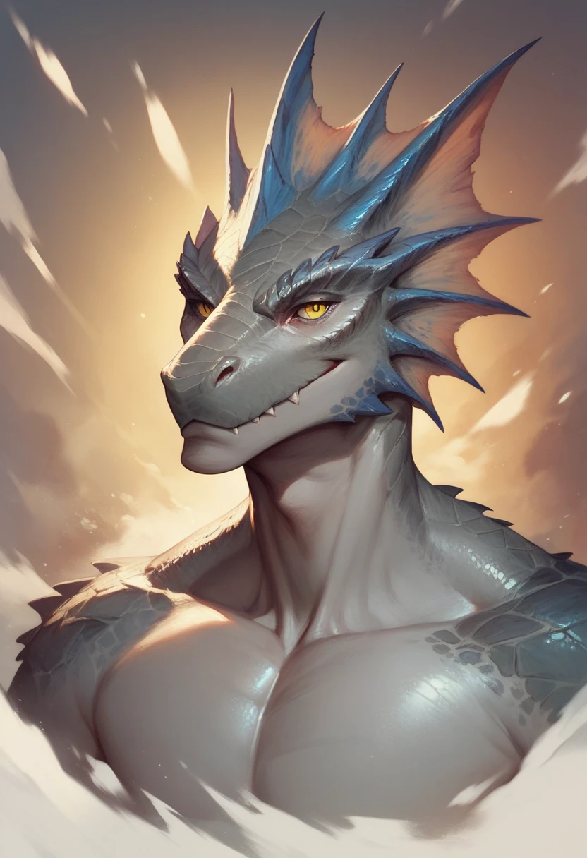 score_9, score_8_up, score_7_up, score_6_up, score_5_up, score_4_up, 1girl, <lora:Auroth:0.8> solo, no humans, anthro, large breasts, dragon, sharp teeth, teeth, scales, colored skin, glowing, blue eyes, monster, hair, looking at viewer, v sign, upper body focus,
simple background, light purple background,