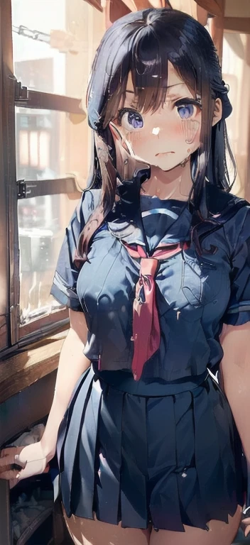 (must be follow these prompts:2.2),masterpiece,best quality,extremely detailed,(simple one shot in one picture:1.3),(An innocent high school girl is wearing a dark blue uniform and a dark blue pleated skirt facing us :2),( black hair:1.6),(tough and flexible cloths on her:2),(High quality depiction of a realistic depiction of an innocent high school girl 2 .4),(marvelous:2),(adorable expression:2.4),( That innocent high school girl is petite and very cute:2.3),( when an innocent high school girl ejaculates on the inside or inside of her clothes without taking off her clothes 々Becoming a female knight :2),( The innocent high school girl is in her dark blue uniform and her clothes are still on :2.4),(numerous half-dried cum are soaking inside of her navy-colored school uniforms:2.3),(The inside of the uniform and underwear that high school girl is wearing dried up and turned dark amber:2.4),(Dry semen turns dark amber and becomes hard :2.2),( that innocent high school girl wears a pale pink bra and panties under her uniform every day, and the inside of them is already covered with semen:1.6),( That high school girl is so embarrassed that she can't show it to others :1.9),(adorable and pretty girl:2),(An innocent high school girl wrapping her slightly petite, whipsy limbs in a uniform :2),( the uniform looked great and the cute high school girl female knight still had little experience fighting :2),( her underwear and the inside of her clothes are shiny, but the clothes that cover the top of the underwear are still on :1.6),(An unprecedented amount of semen oozes has occurred on the inside of her clothes :2.3),( That innocent high school girl is still immature but cute like a Japanese idol :2.4),(That innocent high school girl is so cute :2.8),(normal body structures:1.8),(black hair:1.9),(The innocent high school girl came to this place today too :2),( that innocent high school girl female knight's facial features are still young:1.9),(Pure Japanese face:2.2),( that innocent high school girl was able to stay on without her uniform or underwear being taken off:2.3),( The semen hanging from the inside of that innocent high school girl's clothes was a mixture of light brown, light yellow, and translucent :2.4),( old brown semen was released inside the innocent high school girl's clothes, and I can tell the feeling that it oozes slightly even when viewed from the outside of the garment:2.4),(A high school girl knight born in Tokyo :2.4),(tear traces:1.7),(spread legs:2.1),(dying breath:2.1),(lying unconscious:2.1),(her head is landing for loss of strength:2.4),(loss of strength:2.4),(dying:2.1),(prettiest:2.1),( A high school female knight with an innocent and simple impression is falling down with her legs open and her knees slightly bent:1.9),( That high school girl knight has a round face and is short but her boobs are slightly big :2.4),(That high school female knight is short and her thighs are slightly whiplash :2.2),( That high school girl knight has a petite physique :1.9),( That high school girl knight has a round face and is short but her boobs are slightly big :2.3),( is that high school girl female knight is short and her thighs are whipping :2.0),( That high school girl knight has a petite physique :2.8),(A female high school girl knight with thighs who whipped just a little bit :2.1),( these are all things that happened to the high school girl knight herself :2.1),( that depicts only that high school girl female knight in a big way :3.3),( only one high school girl knight appears :4.2),(Portrait Style:5),(That innocent high school girl's uniform and underwear are cute :2.2),(The semen accumulated on the inside of that high school girl's clothes repeatedly penetrated, leaked, and dried from the inside to the outside while wearing the clothes:2.2),(Her uniform that was humiliated :3.3),( After soaking into the uniform, time passed and the semen turned dark amber and solidified :3.2)