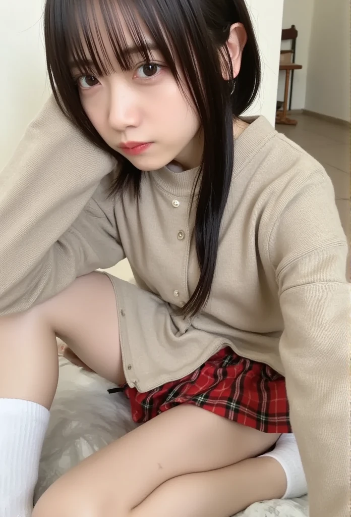 (8K、Raw photography、top-quality、masuter piece:1.2)、ultra-detailliert、ultra res、(realisitic、realisitic:1.37),a park、 a japanese girl、18歳のa japanese girl、Skinny Girl、Very young girl、Girl in Santa Claus costume、A smile、grin、stares at the camera、I don't wear clothes、NSFW Photos、Sexual Photography