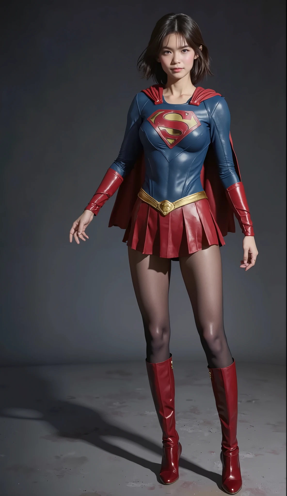 Sleep、suffering、fall、Are sleeping、Sleep、suffering、mouth is always open sloppily、I always have drool dripping from my mouth、Asian beautiful girl、(((Beautiful legs in black tights.)))、(((Beautiful legs)))、(((Smiling face)))、((((Make the most of your original images)))、(((Supergirl Costume)))、(((Beautiful Hair)))、(((suffering)))、(((Be sure to wear black tights)))、(((You must wear red boots)))、((Best image quality、8k))、((Highest quality、8k、masterpiece:1.3))、(((Keep your background simple)))、Sharp focus:1.2、Beautiful woman with perfect figure:1.4、Slim Abs:1.2、Wet body:1.5、Highly detailed face and skin texture、8k、Beautiful legs