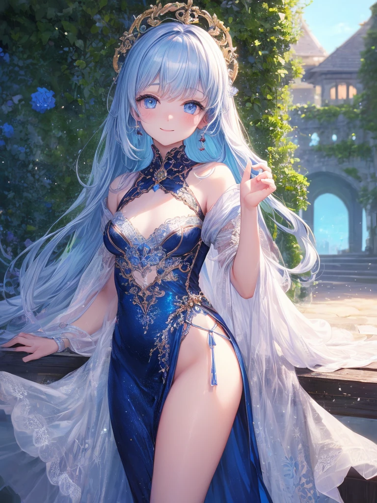 masterpiece,best quality,girl, cute ears, heaven gates, decorated with pearls, realistic anime, 8k, cinematic, dramatic