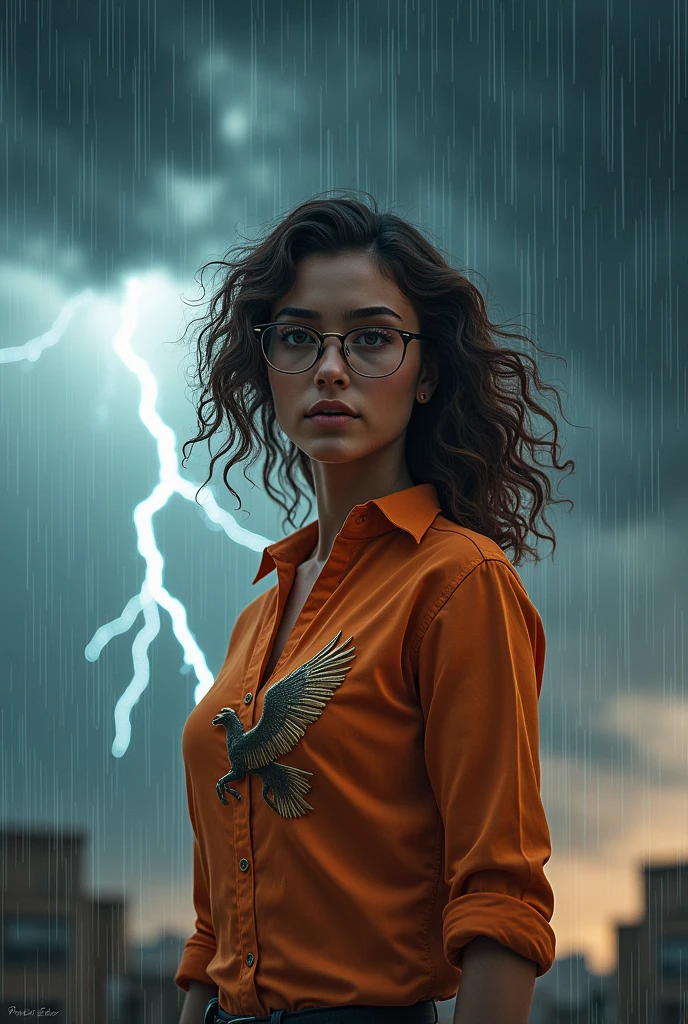 a beautiful picture of jeannieMXR ,detailed skin texture,masterpiece, photorealistic, woman, glasses, RAW color photo,(fully in frame:1.1), (blush:0.5), (goosebumps:0.5), smiling, outdoors,park,wearing a green dress, <lora:jeannieMXR:1> <lora:electricity:1> lighting_thunder, lightning, electricity, glowing