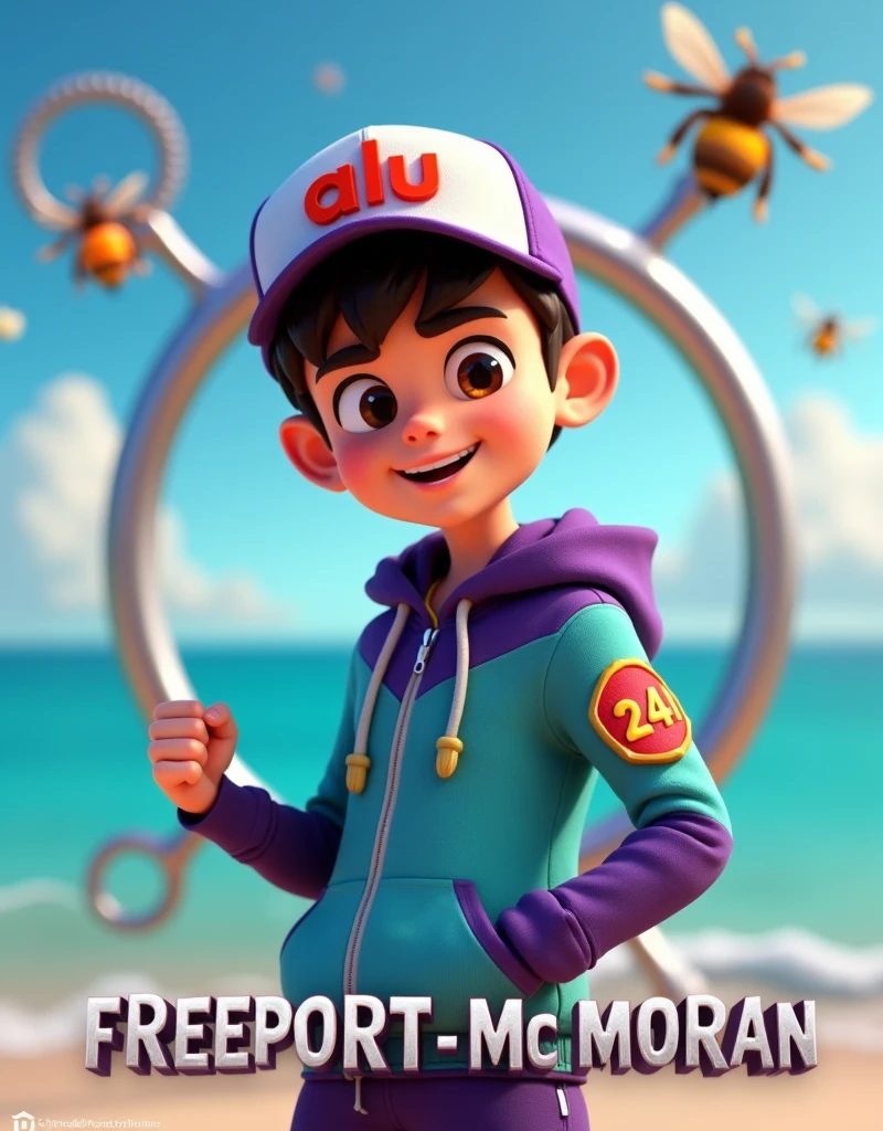 Create a Pixar-style movie poster of an 11-year-old boy named Diego