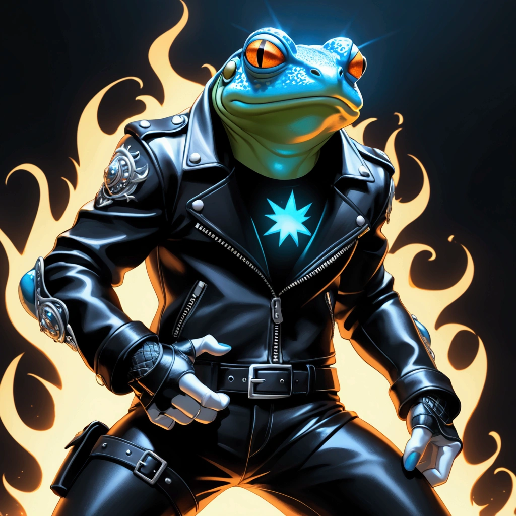 Closeup, An extremely badass anthropomorphic light blue and white ...