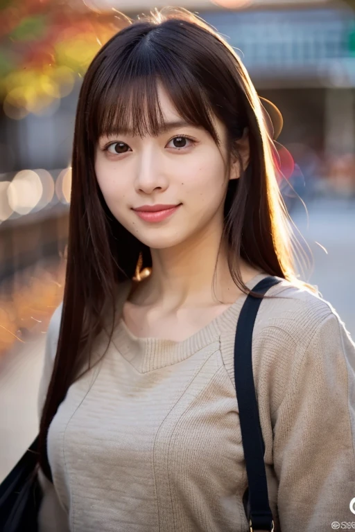 (8k、RAW Photos、Best image quality、masterpiece:1.2)、(Genuine、フォトGenuine:1.37)、Very detailed、超High resolution、girl、1 person、See the beholder、Beautiful face in every detail、smile、narrow、 (Narrow waist) :1.3)、Thick and beautiful skin、Skin Texture、Flowing Hair、Professional Writing、The human body as a whole、Twin tails、Braiding、White shirt、high school girlの、high school girl、School Area、Tokyo、Cityscape、happy smile、baby face smile、No makeup、、E cup breasts、1 personの, High resolution, Anatomically correct, Highest quality, Mickey Mouse ear headband,Full Body Shot,