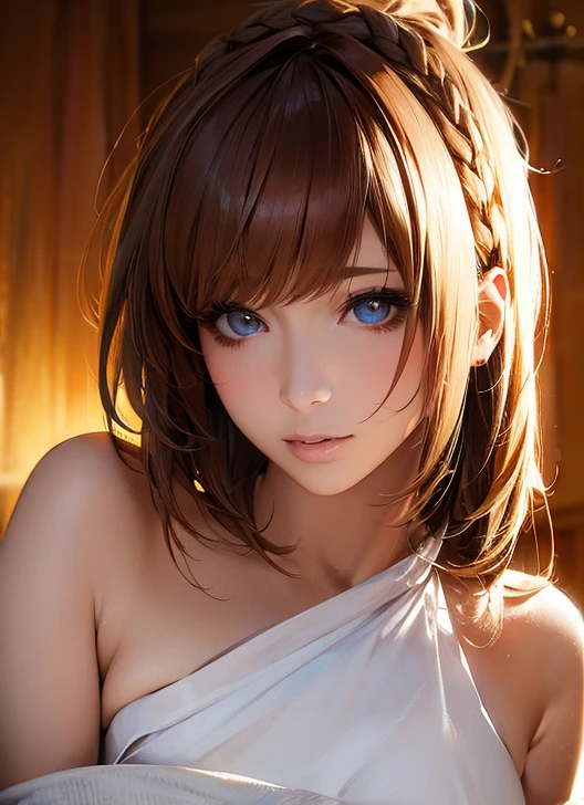 (( top quality)), (超 high definition ), ( very detailed), ( detailed description ), (( best CG )), (masterpiece),  Ultra Detailed Art , ( top quality, 8k, 32K, masterpiece), ( realistic :1.2)、( high definition ),  very beautiful face and eyes ,  1 Woman ,  Thin Waist, Delicate body, ( top quality,  attention to detail,  rich skin details ), ( top quality, 8k, Oil paint:1.2),  bright color、 beautiful Japanese woman 、 detailed face 、 、((Random HairStyle:1.2))