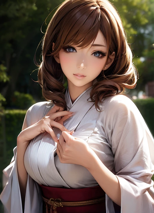 (( top quality)), (超 high definition ), ( very detailed), ( detailed description ), (( best CG )), (masterpiece),  Ultra Detailed Art , ( top quality, 8k, 32K, masterpiece), ( realistic :1.2)、( high definition ),  very beautiful face and eyes ,  1 Woman ,  Thin Waist, Delicate body, ( top quality,  attention to detail,  rich skin details ), ( top quality, 8k, Oil paint:1.2),  bright color、 beautiful Japanese woman 、 detailed face 、 、((Random HairStyle:1.2))