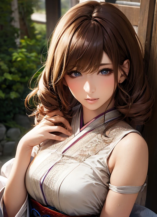 (( top quality)), (超 high definition ), ( very detailed), ( detailed description ), (( best CG )), (masterpiece),  Ultra Detailed Art , ( top quality, 8k, 32K, masterpiece), ( realistic :1.2)、( high definition ),  very beautiful face and eyes ,  1 Woman ,  Thin Waist, Delicate body, ( top quality,  attention to detail,  rich skin details ), ( top quality, 8k, Oil paint:1.2),  bright color、 beautiful Japanese woman 、 detailed face 、 、((Random HairStyle:1.2))