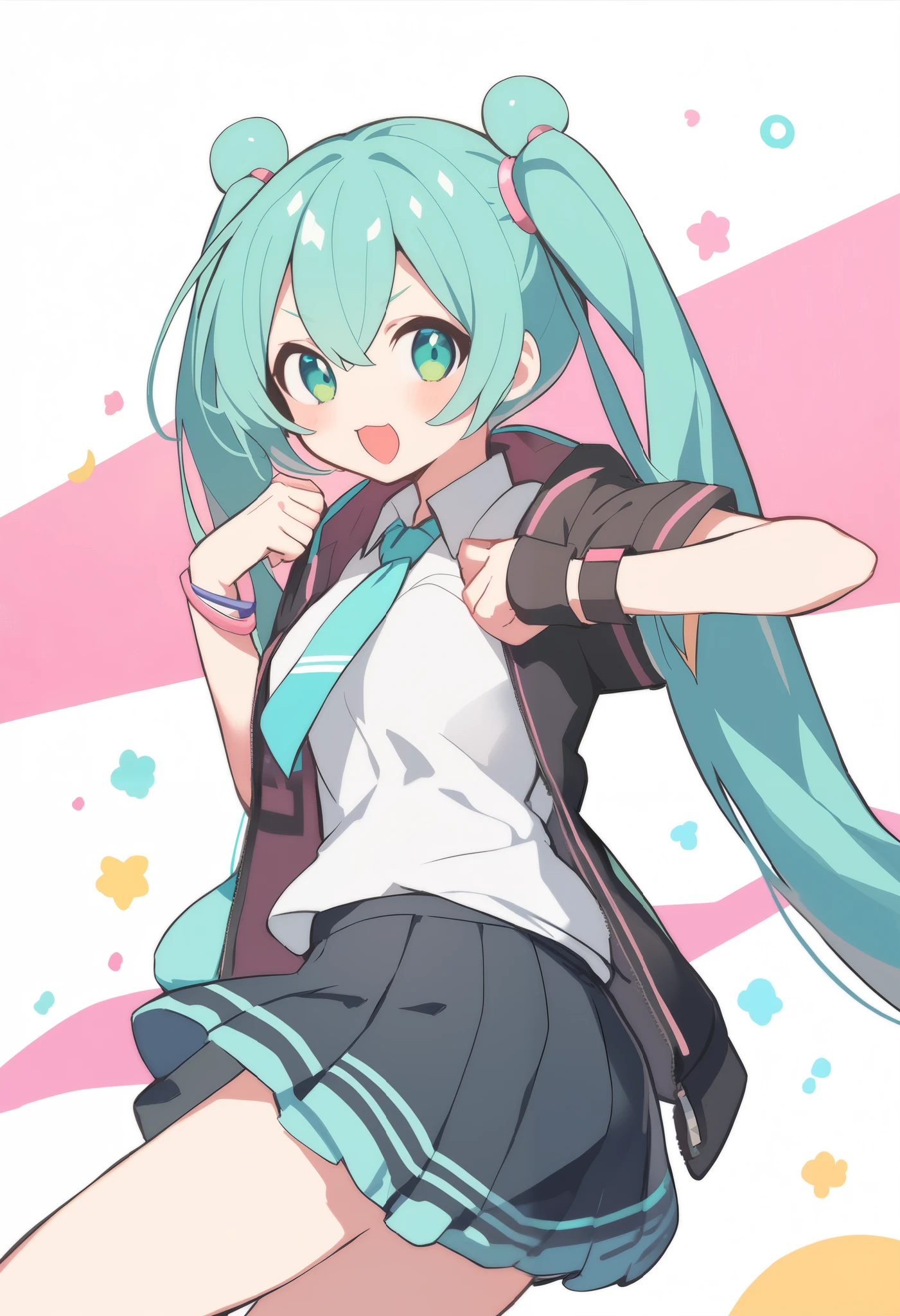 1 girl , Hatsune Miku 、 twin tails、 is cool